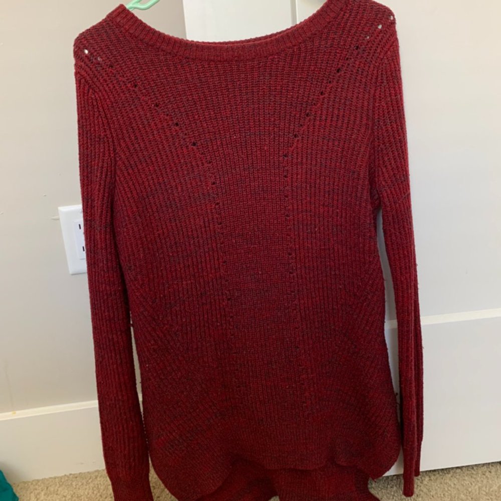Maroon sweater dress